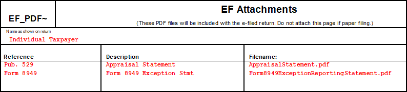 Image of EF_PDF page in View/Print mode with attachment included